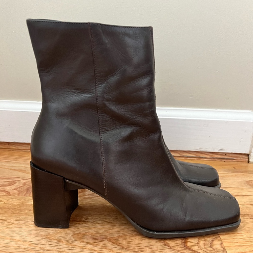 Brown Leather Ankle Boots